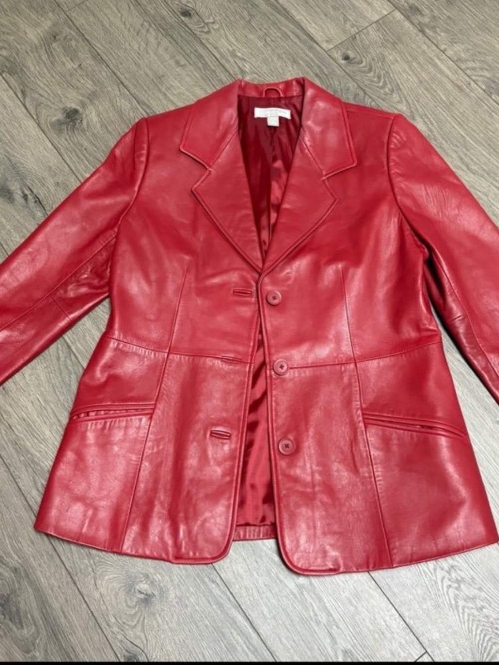 Nordstrom red leather jacket medium